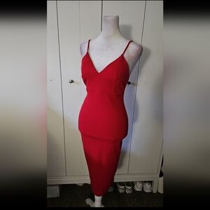 Elegant Red Women's Dress